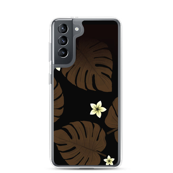 Monstera Leaf and Plumeria Samsung Galaxy Case S10 S20 S21 S22 E FE Plus and Ultra