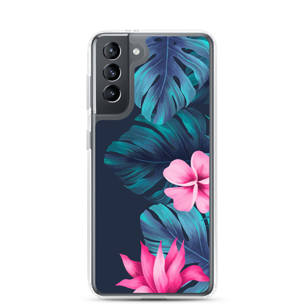 Tropical Flowers and Fern - Samsung Galaxy Case S10 S20 S21 S22 E FE Plus and Ultra