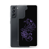 Hibiscus Tattoo  Purple - Samsung Galaxy Case S10 S20 S21 S22 E FE Plus and Ultra