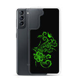 Hibiscus Tattoo  - Lime Green - Samsung Galaxy Case S10 S20 S21 S22 E FE Plus and Ultra