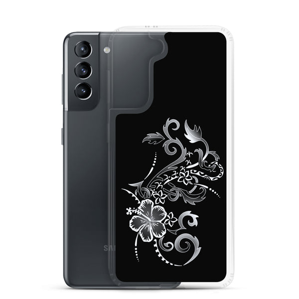 Hibiscus Tattoo - White - Samsung Galaxy Case S10 S20 S21 S22 E FE Plus and Ultra