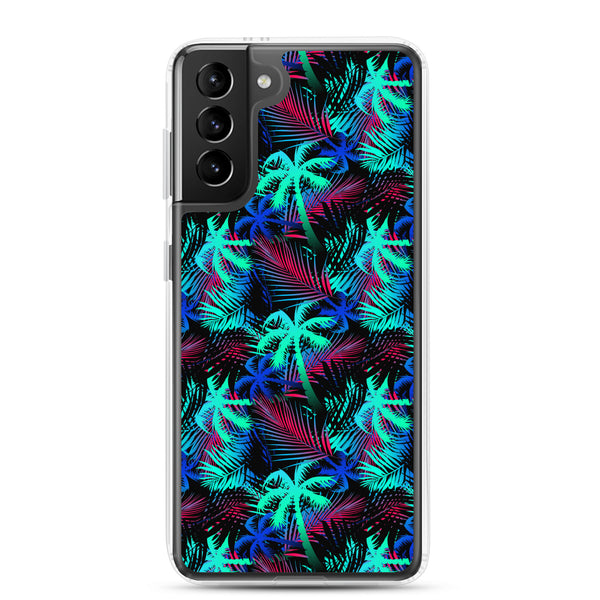 Palm Tree - Teal - Samsung Galaxy Case S10 S20 S21 S22 E FE Plus and Ultra