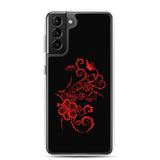 Hibiscus Tattoo - Red - Samsung Galaxy Case S10 S20 S21 S22 E FE Plus and Ultra