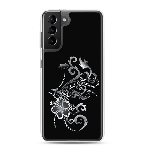 Hibiscus Tattoo - White - Samsung Galaxy Case S10 S20 S21 S22 E FE Plus and Ultra