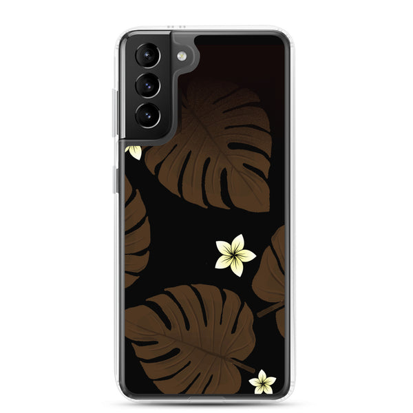 Monstera Leaf and Plumeria Samsung Galaxy Case S10 S20 S21 S22 E FE Plus and Ultra