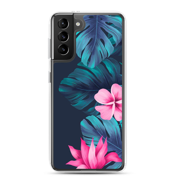 Tropical Flowers and Fern - Samsung Galaxy Case S10 S20 S21 S22 E FE Plus and Ultra