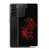 Hibiscus Tattoo - Red - Samsung Galaxy Case S10 S20 S21 S22 E FE Plus and Ultra