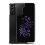 Hibiscus Tattoo  Purple - Samsung Galaxy Case S10 S20 S21 S22 E FE Plus and Ultra