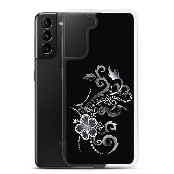 Hibiscus Tattoo - White - Samsung Galaxy Case S10 S20 S21 S22 E FE Plus and Ultra