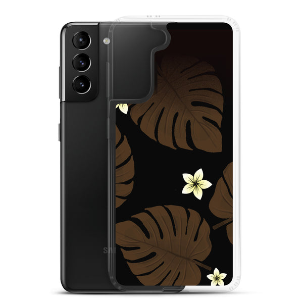 Monstera Leaf and Plumeria Samsung Galaxy Case S10 S20 S21 S22 E FE Plus and Ultra
