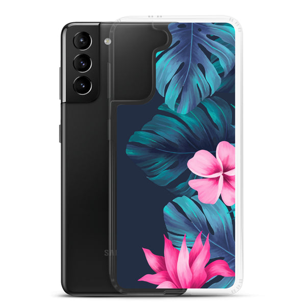 Tropical Flowers and Fern - Samsung Galaxy Case S10 S20 S21 S22 E FE Plus and Ultra