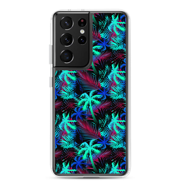 Palm Tree - Teal - Samsung Galaxy Case S10 S20 S21 S22 E FE Plus and Ultra