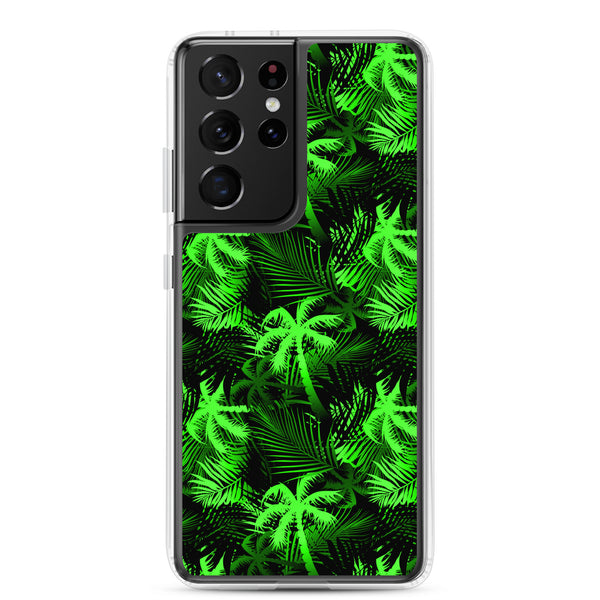 Palm Tree - Lime Green - Samsung Galaxy Case S10 S20 S21 S22 E FE Plus and Ultra