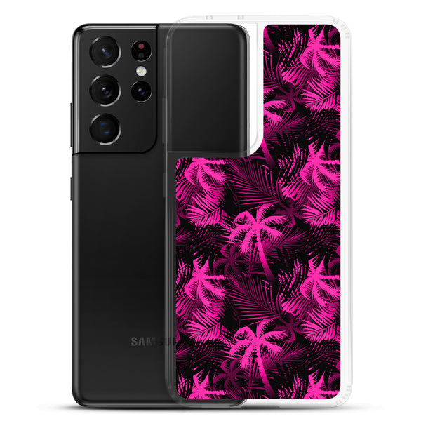 Palm Tree - Hot Pink - Samsung Galaxy Case S10 S20 S21 S22 E FE Plus and Ultra