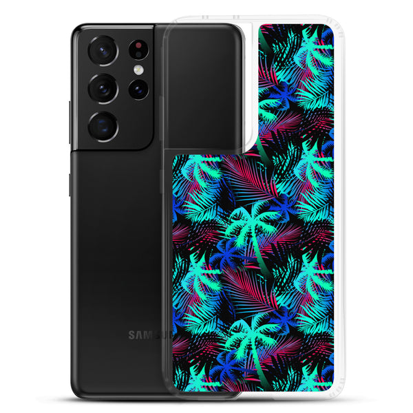 Palm Tree - Teal - Samsung Galaxy Case S10 S20 S21 S22 E FE Plus and Ultra