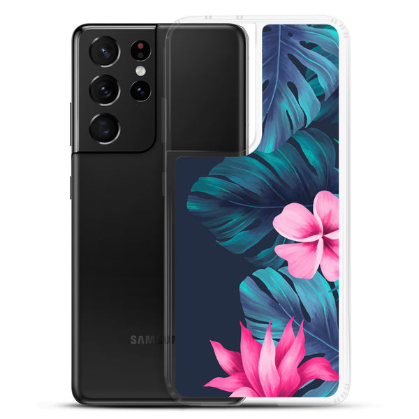 Tropical Flowers and Fern - Samsung Galaxy Case S10 S20 S21 S22 E FE Plus and Ultra