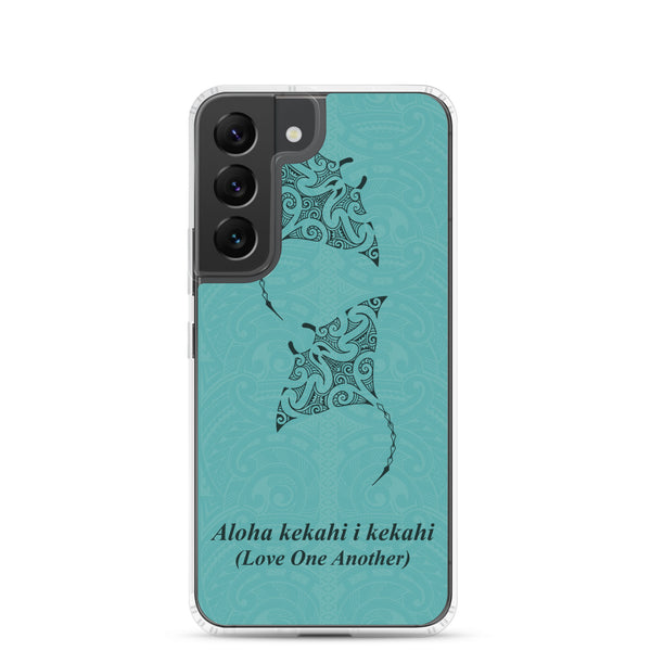 Manta Ray Polynesian Tattoo Aloha Kekahi I Kekahi (Love One Another) - Samsung Galaxy Case S10 S20 S21 S22 E FE Plus and Ultra