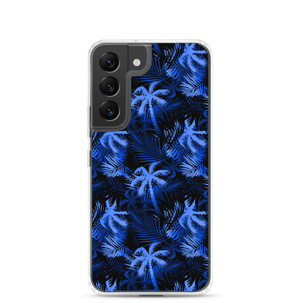 Palm Tree - Blue - Samsung Galaxy Case S10 S20 S21 S22 E FE Plus and Ultra