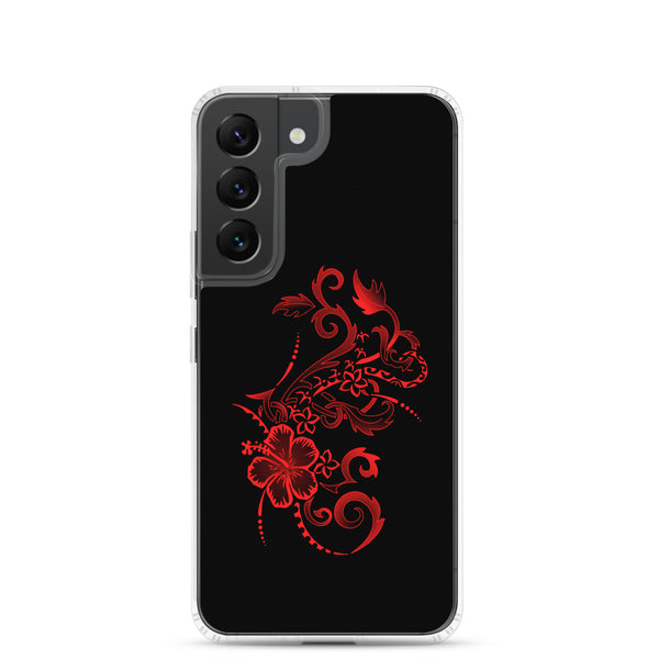 Hibiscus Tattoo - Red - Samsung Galaxy Case S10 S20 S21 S22 E FE Plus and Ultra