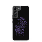 Hibiscus Tattoo  Purple - Samsung Galaxy Case S10 S20 S21 S22 E FE Plus and Ultra