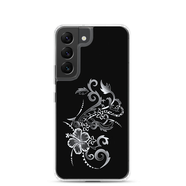 Hibiscus Tattoo - White - Samsung Galaxy Case S10 S20 S21 S22 E FE Plus and Ultra