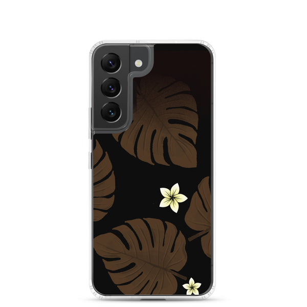 Monstera Leaf and Plumeria Samsung Galaxy Case S10 S20 S21 S22 E FE Plus and Ultra
