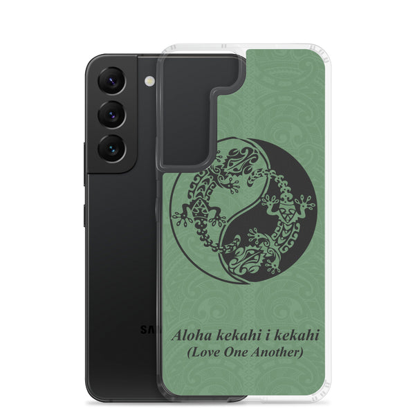 Gecko Yin Yang Polynesian Tattoo Aloha Kekahi I Kekahi (Love One Another)  - Samsung Galaxy Case S10 S20 S21 S22 E FE Plus and Ultra