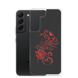 Hibiscus Tattoo - Red - Samsung Galaxy Case S10 S20 S21 S22 E FE Plus and Ultra