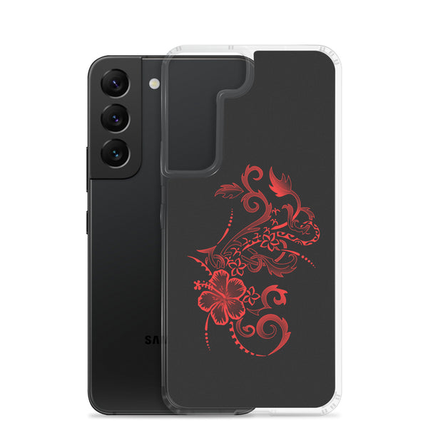 Hibiscus Tattoo - Red - Samsung Galaxy Case S10 S20 S21 S22 E FE Plus and Ultra
