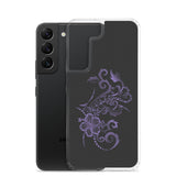 Hibiscus Tattoo  Purple - Samsung Galaxy Case S10 S20 S21 S22 E FE Plus and Ultra