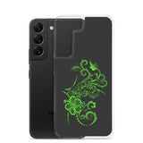 Hibiscus Tattoo  - Lime Green - Samsung Galaxy Case S10 S20 S21 S22 E FE Plus and Ultra