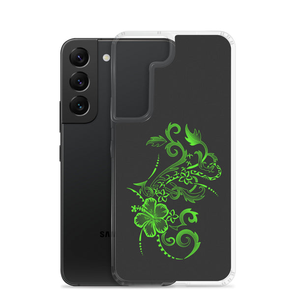 Hibiscus Tattoo  - Lime Green - Samsung Galaxy Case S10 S20 S21 S22 E FE Plus and Ultra