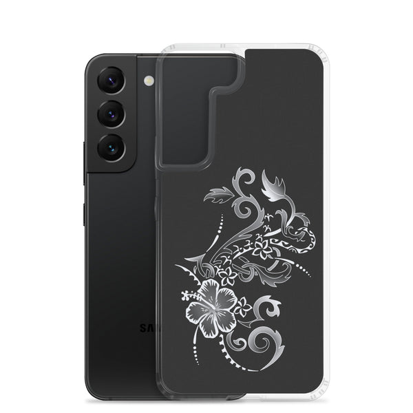 Hibiscus Tattoo - White - Samsung Galaxy Case S10 S20 S21 S22 E FE Plus and Ultra