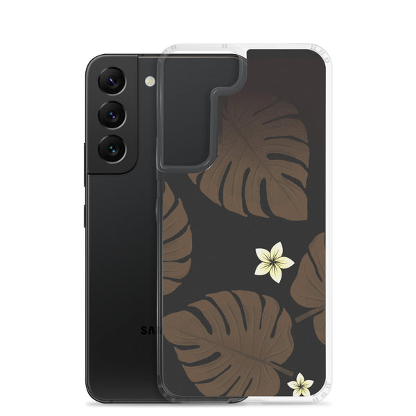 Monstera Leaf and Plumeria Samsung Galaxy Case S10 S20 S21 S22 E FE Plus and Ultra
