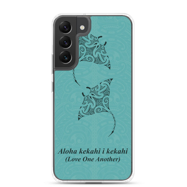 Manta Ray Polynesian Tattoo Aloha Kekahi I Kekahi (Love One Another) - Samsung Galaxy Case S10 S20 S21 S22 E FE Plus and Ultra