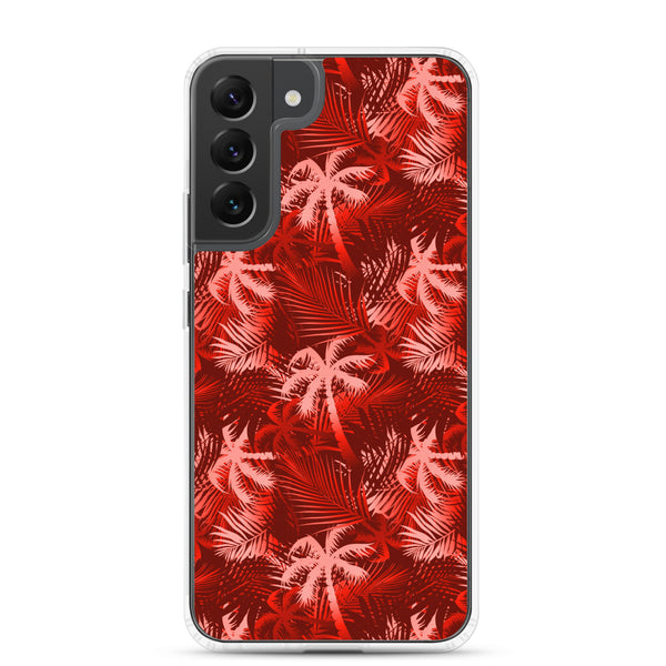 Palm Tree - Red - Samsung Galaxy Case S10 S20 S21 S22 E FE Plus and Ultra