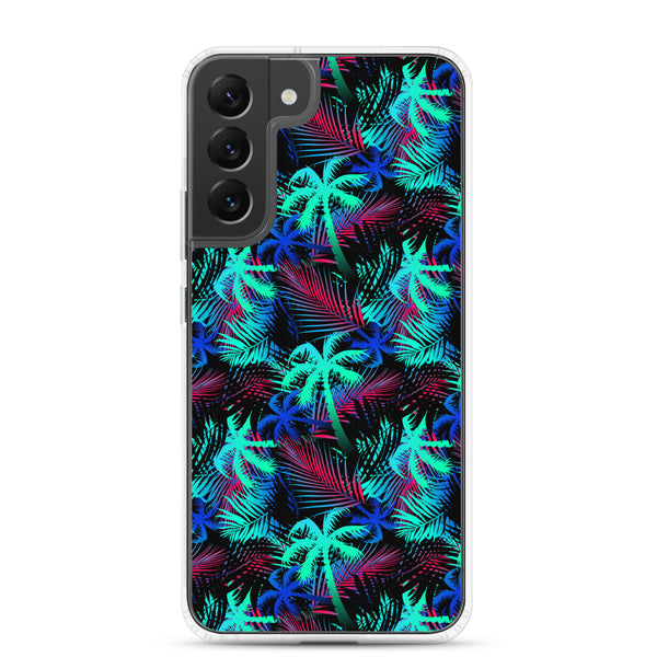 Palm Tree - Teal - Samsung Galaxy Case S10 S20 S21 S22 E FE Plus and Ultra