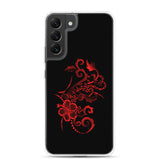 Hibiscus Tattoo - Red - Samsung Galaxy Case S10 S20 S21 S22 E FE Plus and Ultra