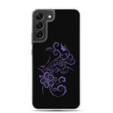 Hibiscus Tattoo  Purple - Samsung Galaxy Case S10 S20 S21 S22 E FE Plus and Ultra