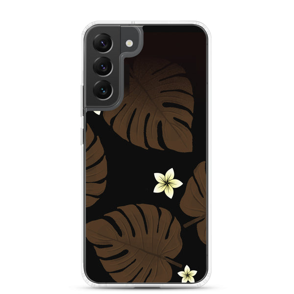 Monstera Leaf and Plumeria Samsung Galaxy Case S10 S20 S21 S22 E FE Plus and Ultra