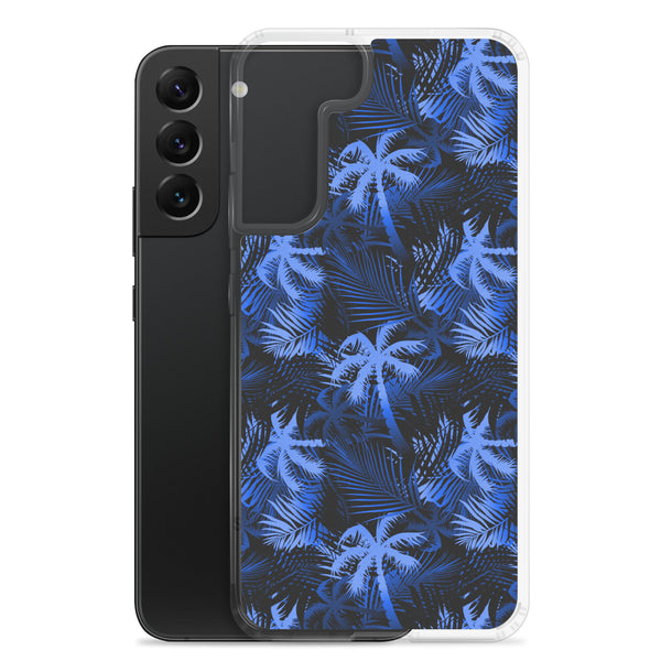 Palm Tree - Blue - Samsung Galaxy Case S10 S20 S21 S22 E FE Plus and Ultra
