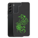 Hibiscus Tattoo  - Lime Green - Samsung Galaxy Case S10 S20 S21 S22 E FE Plus and Ultra