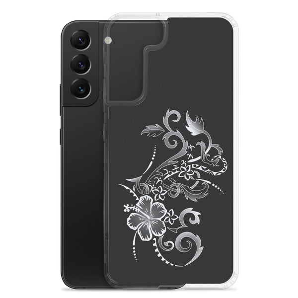 Hibiscus Tattoo - White - Samsung Galaxy Case S10 S20 S21 S22 E FE Plus and Ultra