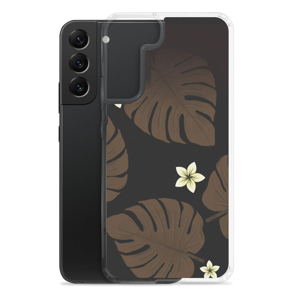Monstera Leaf and Plumeria Samsung Galaxy Case S10 S20 S21 S22 E FE Plus and Ultra