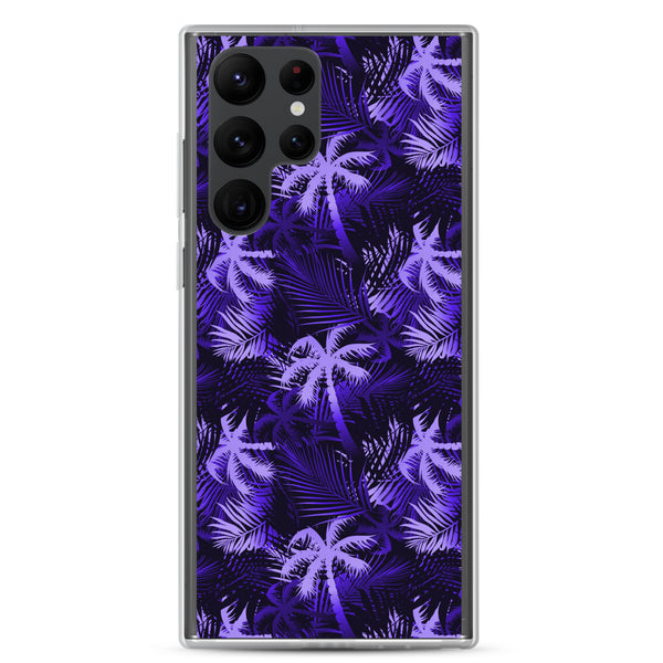 Palm Tree - Purple - Samsung Galaxy Case S10 S20 S21 S22 E FE Plus and Ultra