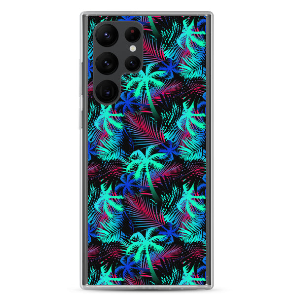 Palm Tree - Teal - Samsung Galaxy Case S10 S20 S21 S22 E FE Plus and Ultra