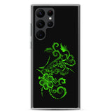 Hibiscus Tattoo  - Lime Green - Samsung Galaxy Case S10 S20 S21 S22 E FE Plus and Ultra