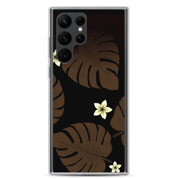 Monstera Leaf and Plumeria Samsung Galaxy Case S10 S20 S21 S22 E FE Plus and Ultra