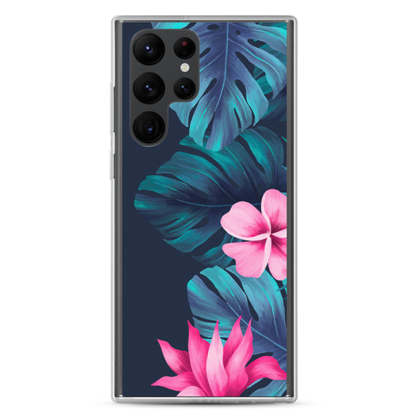 Tropical Flowers and Fern - Samsung Galaxy Case S10 S20 S21 S22 E FE Plus and Ultra