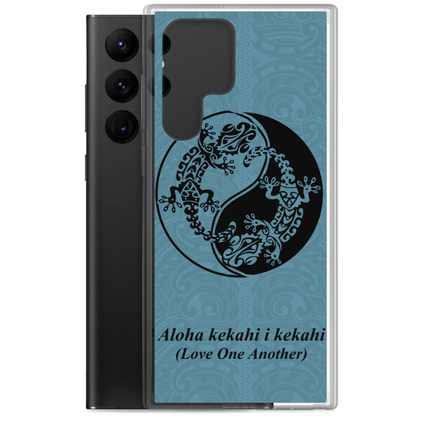 Gecko Yin Yang Polynesian Tattoo Aloha Kekahi I Kekahi (Love One Another)  - Samsung Galaxy Case S10 S20 S21 S22 E FE Plus and Ultra